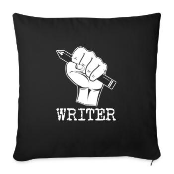 Schriftsteller Journalist Journalismus Autor Zeitung Geschenk - Sofakissenbezug 45 x 45 cm - Schwarz - Vorne