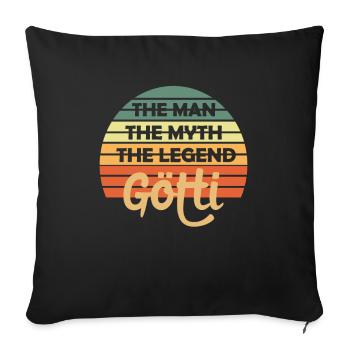 Götti Firmgötti Taufgötti Gotti Geschenkidee - Sofakissenbezug 45 x 45 cm - Schwarz - Vorne