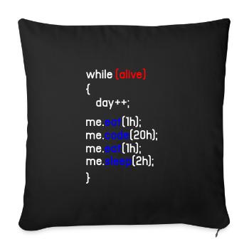 HTML Coding Coder Programmierer Programmierung PC Geschenk - Sofakissenbezug 45 x 45 cm - Schwarz - Vorne