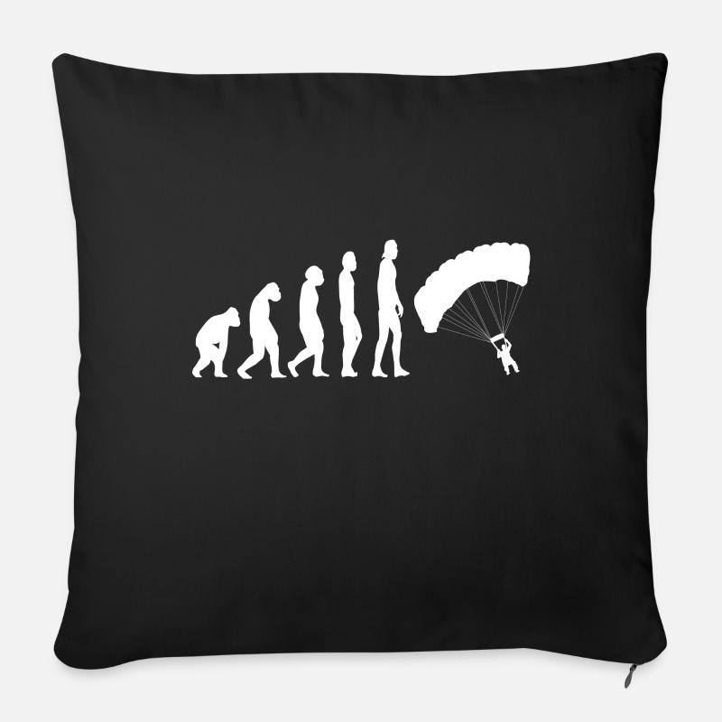 Paragliding Gleitschirm Gleitschirmflieger - Sofakissenbezug 45 x 45 cm - Schwarz