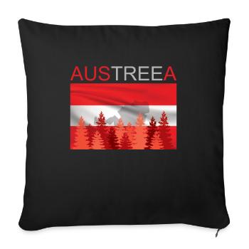 Austreea Autriche Autrichien disant Autriche - Housse de coussin décorative 45 x 45 cm - noir - Devant