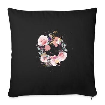 Nail Tech Manicurist Manicure Nail Art Cosmetics - Sofa pillowcase 17,3'' x 17,3'' (45 x 45 cm) - black - Front