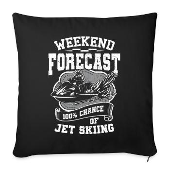 Jet ski design for jet ski drivers - Sofa pillowcase 17,3'' x 17,3'' (45 x 45 cm) - black - Front