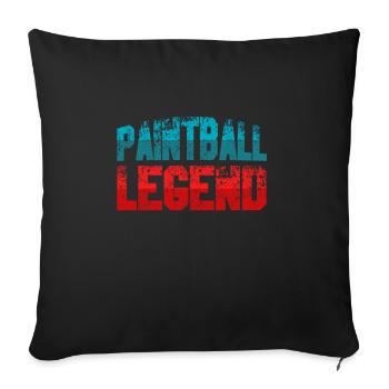 Paintball Legend Paintball Marker Paintball - Sofa pillowcase 17,3'' x 17,3'' (45 x 45 cm) - black - Front