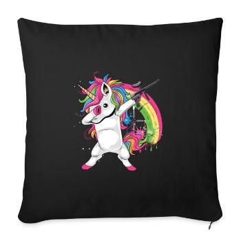 Paintball Unicorn Paintball Player Paintball - Sofa pillowcase 17,3'' x 17,3'' (45 x 45 cm) - black - Front