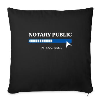 Notary Public in Progress Future Notary Lawyer - Sofa pillowcase 17,3'' x 17,3'' (45 x 45 cm) - black - Front