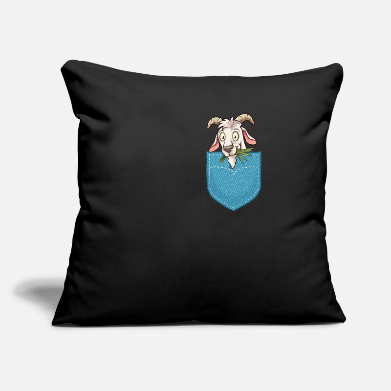 Bébé une chèvre dans le visage de poche Housse de coussin décorative 45 x 45 cm