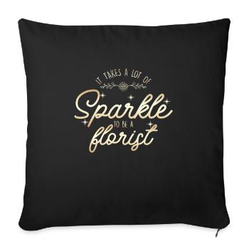 Pour être un fleuriste Bouquet de fleurs Jardinage de jardin - Housse de coussin décorative 45 x 45 cm - noir - Devant