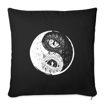 Dragon Eye Yin Yang Chine Harmony Taoism Zen Gift - Housse de coussin décorative 45 x 45 cm - noir - Devant