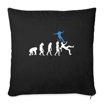 Skateboarder Evolution Skateboard Skateboarding - Sofa pillowcase 17,3'' x 17,3'' (45 x 45 cm) - black - Front