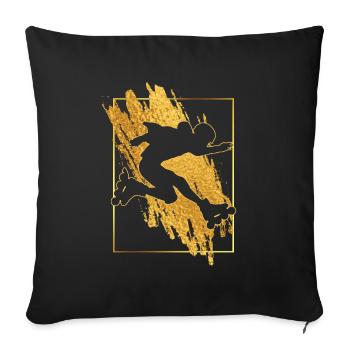 Patin à roues alignées Patins à roues alignées - Housse de coussin décorative 45 x 45 cm - noir - Devant