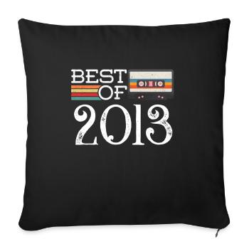 2013 Vintage 7 th Birthday Anniversary Gift - Sofa pillowcase 17,3'' x 17,3'' (45 x 45 cm) - black - Front