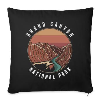 Parc national du Grand Canyon dans l'Utah, - Housse de coussin décorative 45 x 45 cm - noir - Devant