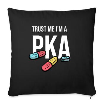 PKA Geschenk Pharmazeut Pharmazie Apotheken - Sofakissenbezug 45 x 45 cm - Schwarz - Vorne