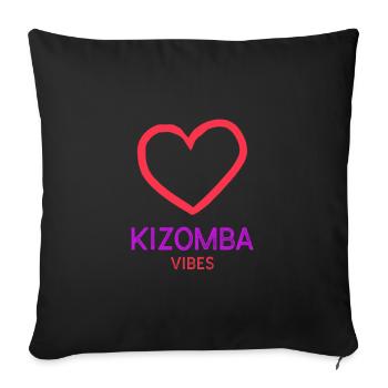 Kizomba Heart Dance Good Vibes - Sofa pillowcase 17,3'' x 17,3'' (45 x 45 cm) - black - Front