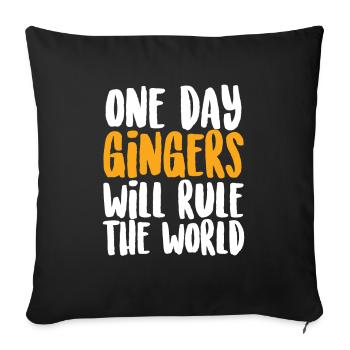Gingers Will Rule The World Redhead Red Hair Gift - Housse de coussin décorative 45 x 45 cm - noir - Devant