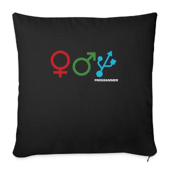 Programmation des codes de déchiffrement Technicien en informatique - Housse de coussin décorative 45 x 45 cm - noir - Devant