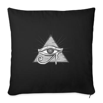 Illuminati Triangle Maçonnique Symbole Conspiration Cadeau - Housse de coussin décorative 45 x 45 cm - noir - Devant