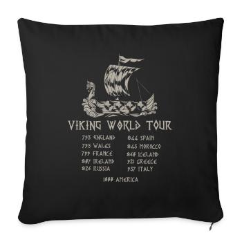 Viking World Tour, Viking saying Northern people - Sofa pillowcase 17,3'' x 17,3'' (45 x 45 cm) - black - Front