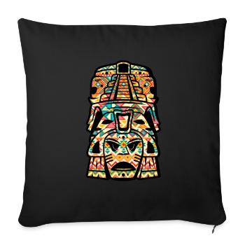 Maya Mask Inca Civilization Aztec Culture Gift - Sofa pillowcase 17,3'' x 17,3'' (45 x 45 cm) - black - Front