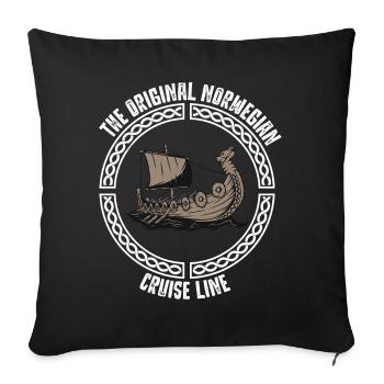 Wikinger Viking Geschenk, Odin, Valhalla, Thor - Sofakissenbezug 45 x 45 cm - Schwarz - Vorne