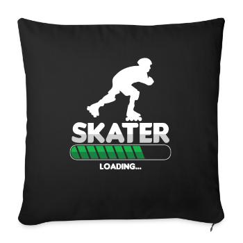 Skater Laden Inline Skating Rollerblading Geschenk - Sofakissenbezug 45 x 45 cm - Schwarz - Vorne