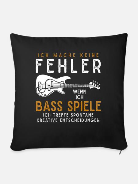 Bassist Bass Spieler Bass Gitarre Geschenkidee - Sofakissenbezug 45 x 45 cm - Schwarz