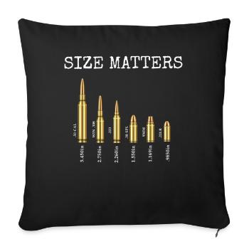 La taille compte des munitions pour les armes. Cartouches pods - Housse de coussin décorative 45 x 45 cm - noir - Devant