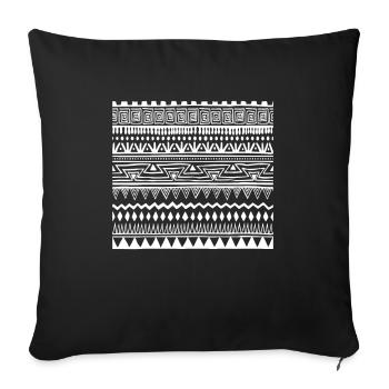 Motif aztèque Civilisation de la culture autochtone Maya - Housse de coussin décorative 45 x 45 cm - noir - Devant