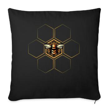 Cadeau d’apiculteur, d’apiculteur et d’apiculteurs - Housse de coussin décorative 45 x 45 cm - noir - Devant