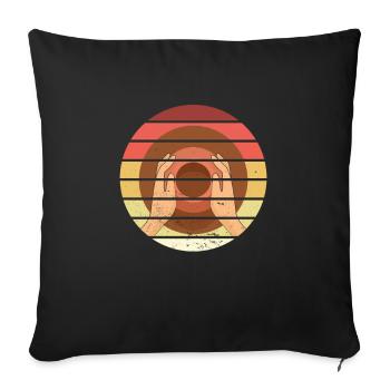 Keramik Rad Retro Keramik Skulptur Künstler Geschenk - Sofakissenbezug 45 x 45 cm - Schwarz - Vorne