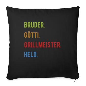 Götti Geschenk Taufgötte Firmggötti Shirt Götti - Sofakissenbezug 45 x 45 cm - Schwarz - Vorne