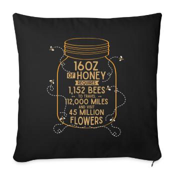 Beekeepers, Beekeeping, Beekeeping, Honey - Sofa pillowcase 17,3'' x 17,3'' (45 x 45 cm) - black - Front
