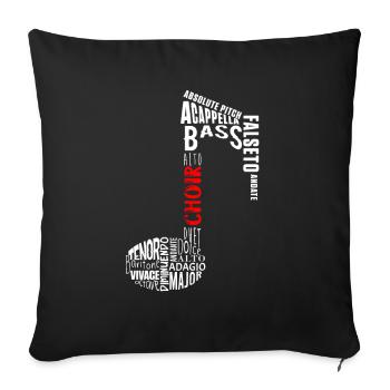 Choir Choral Music Conductor Chorus Singer Gift - Sofa pillowcase 17,3'' x 17,3'' (45 x 45 cm) - black - Front