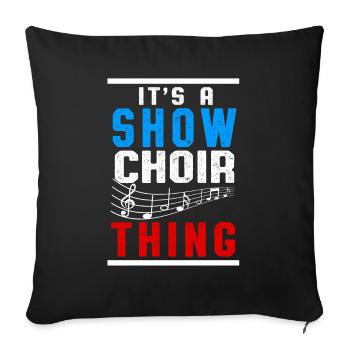 Show Choir Chorus Choral Music Conductor Clef Gift - Sofa pillowcase 17,3'' x 17,3'' (45 x 45 cm) - black - Front