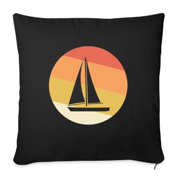 Vintage Sailing Ship - Sofa pillowcase 17,3'' x 17,3'' (45 x 45 cm) - black - Front