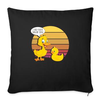 Ich hatte plastische Chirurgie getan Cosemetic Chirurg Geschenk - Sofakissenbezug 45 x 45 cm - Schwarz - Vorne