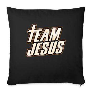Team Jesus Christ God Faith Religion Prayer Gift - Sofa pillowcase 17,3'' x 17,3'' (45 x 45 cm) - black - Front