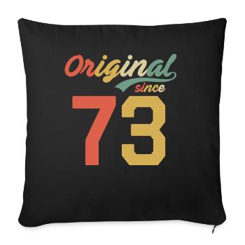 49ème anniversaire Original Retro Gift 1973 - Housse de coussin décorative 45 x 45 cm - noir - Devant