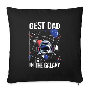 Best Dad in the Galaxy - Sofa pillowcase 17,3'' x 17,3'' (45 x 45 cm) - black - Front