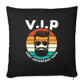 Very Important Dad Retro Hipster Father's Day - Sofa pillowcase 17,3'' x 17,3'' (45 x 45 cm) - black - Front