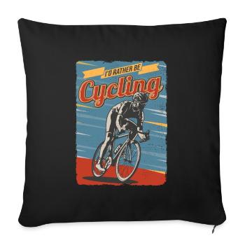 Je suis un peu plus cyclique - Housse de coussin décorative 45 x 45 cm - noir - Devant