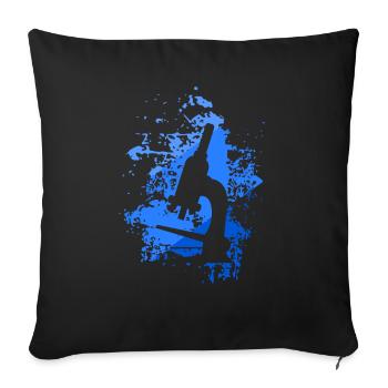microscope - Sofa pillowcase 17,3'' x 17,3'' (45 x 45 cm) - black - Front