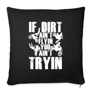 Dirt Bike Biker Motocross Motorcycle Offroad Gift - Sofa pillowcase 17,3'' x 17,3'' (45 x 45 cm) - black - Front