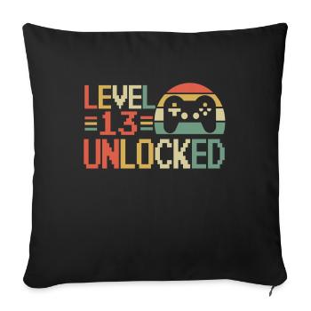 13th Birthday Zocker Gamer 13 Years 2008 Gift - Sofa pillowcase 17,3'' x 17,3'' (45 x 45 cm) - black - Front