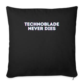 Technoblade Never dies - Sofa pillowcase 17,3'' x 17,3'' (45 x 45 cm) - black - Front