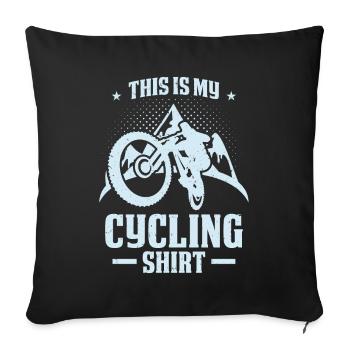 Vélo Vélo Dictament Ebike Mountain Bike Homme - Housse de coussin décorative 45 x 45 cm - noir - Devant