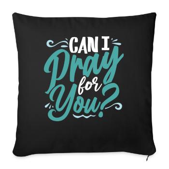 Bible verse, Christian God, Prayer Psalm - Sofa pillowcase 17,3'' x 17,3'' (45 x 45 cm) - black - Front