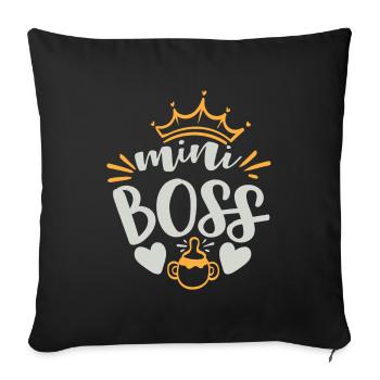 petit Patron - Housse de coussin décorative 45 x 45 cm - noir - Devant