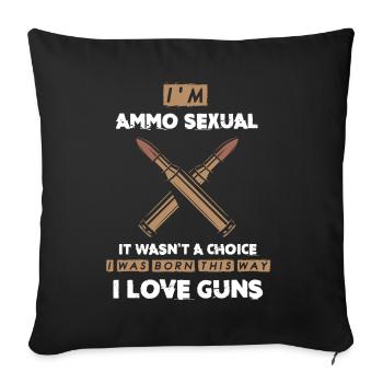 Munitions Sexuelle, Je Les armes, Les armes - Housse de coussin décorative 45 x 45 cm - noir - Devant